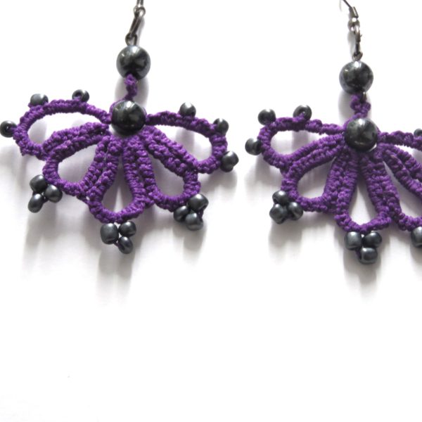 Cercei handmade Violette