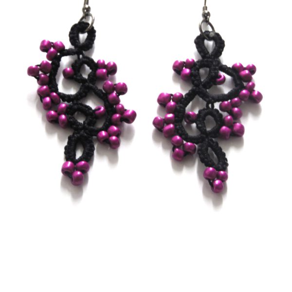 Cercei handmade Black Swan