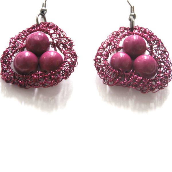 Cercei handmade Sweet Cherry Nest