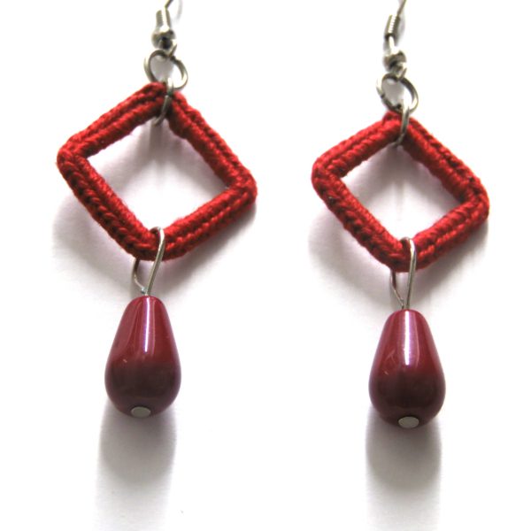 Cercei handmade Active Red