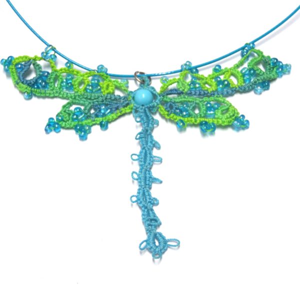 Colier handmade Turquoise Dragonfly