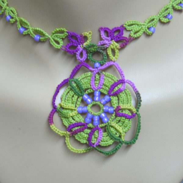 Colier handmade Spring Rose - imagine 2