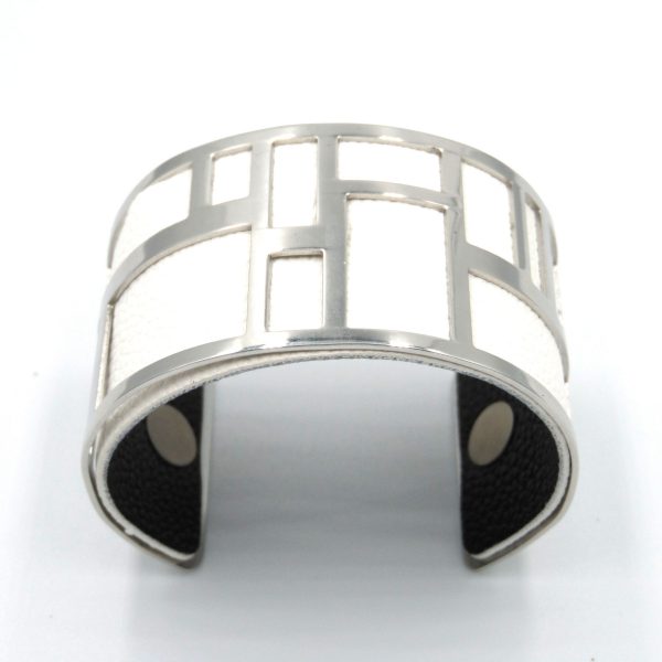 Brățară Labyrinth 40 MM Alb și Negru - imagine 3
