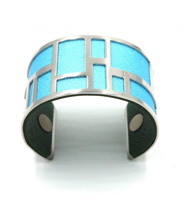 Brățară Labyrinth 40 MM Aqua și Verde - imagine 3
