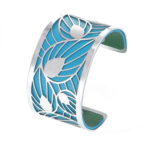 Brățară Leaves 40 MM Aqua și Verde - imagine 4