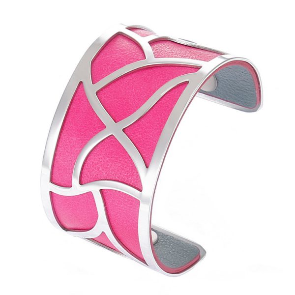 Brățară River 40 MM Fuxia și Gri - imagine 3