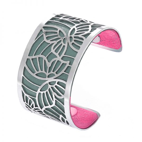 Brățară Butterfly 40 MM Fuxia și Gri - imagine 5