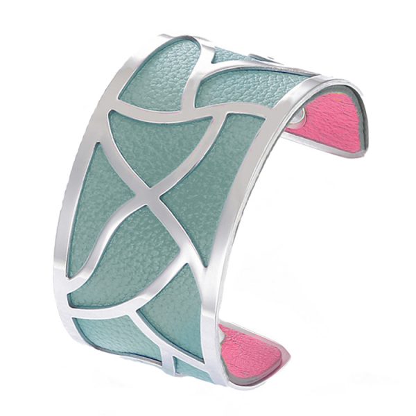 Brățară River 40 MM Fuxia și Gri - imagine 4