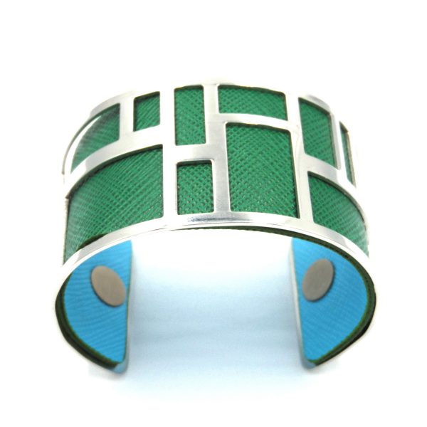 Brățară Labyrinth 40 MM Aqua și Verde - imagine 5