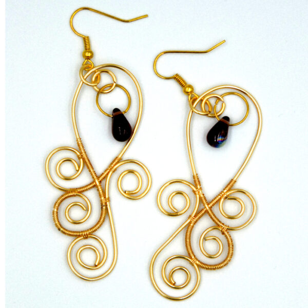 Cercei Teardrop Gold - imagine 3