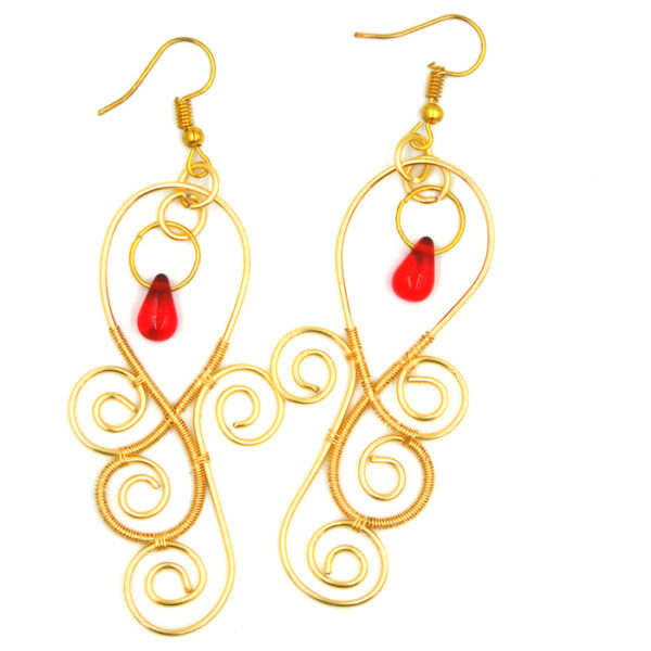 Cercei Teardrop Gold - imagine 5