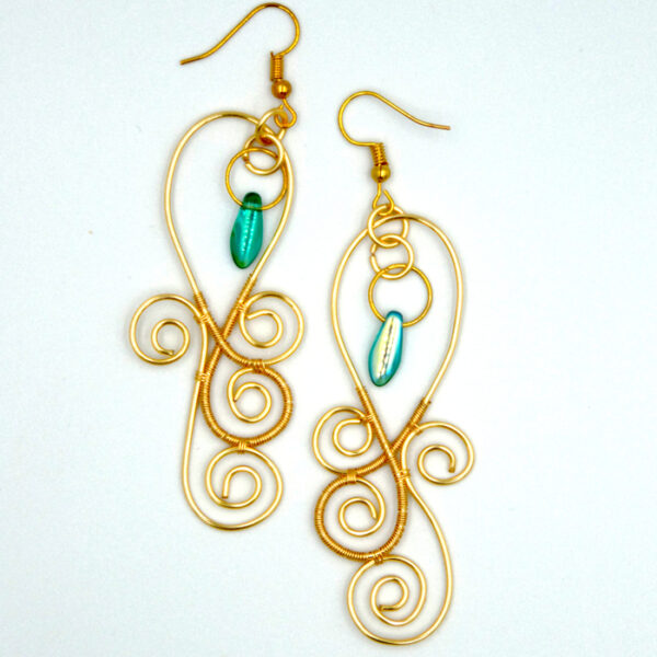 Cercei Teardrop Gold - imagine 6