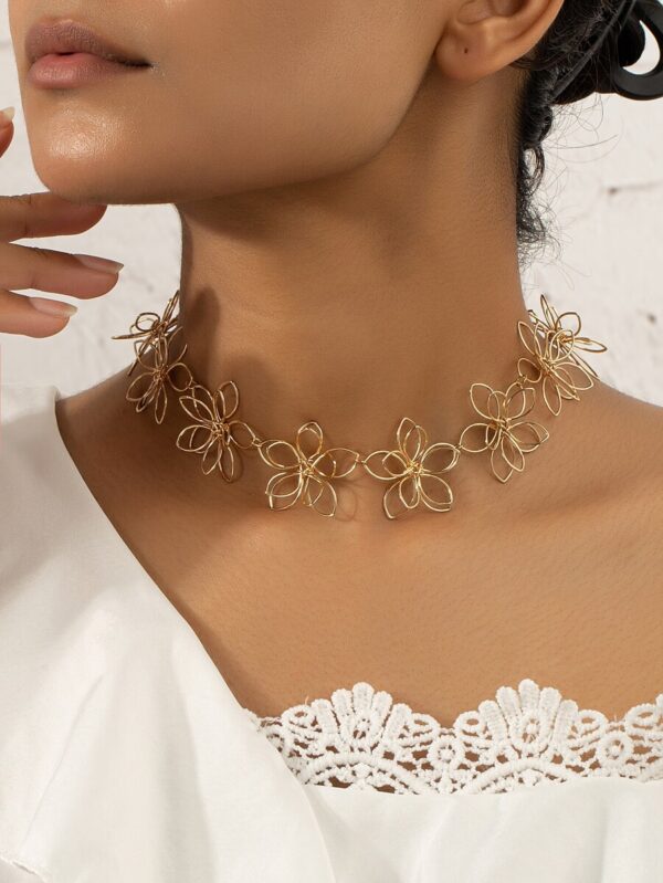 Colier choker Infinite Flower - imagine 3