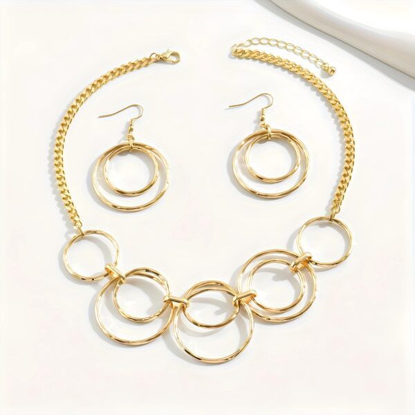 Set colier si cercei handmade Magic Circles
