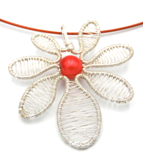 Colier Silver Flower