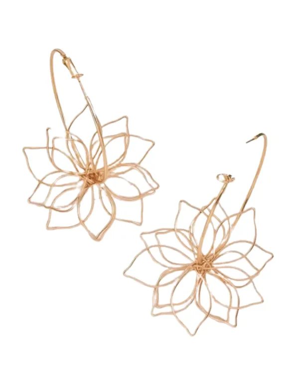 Cercei Floare de nufar - Cerc